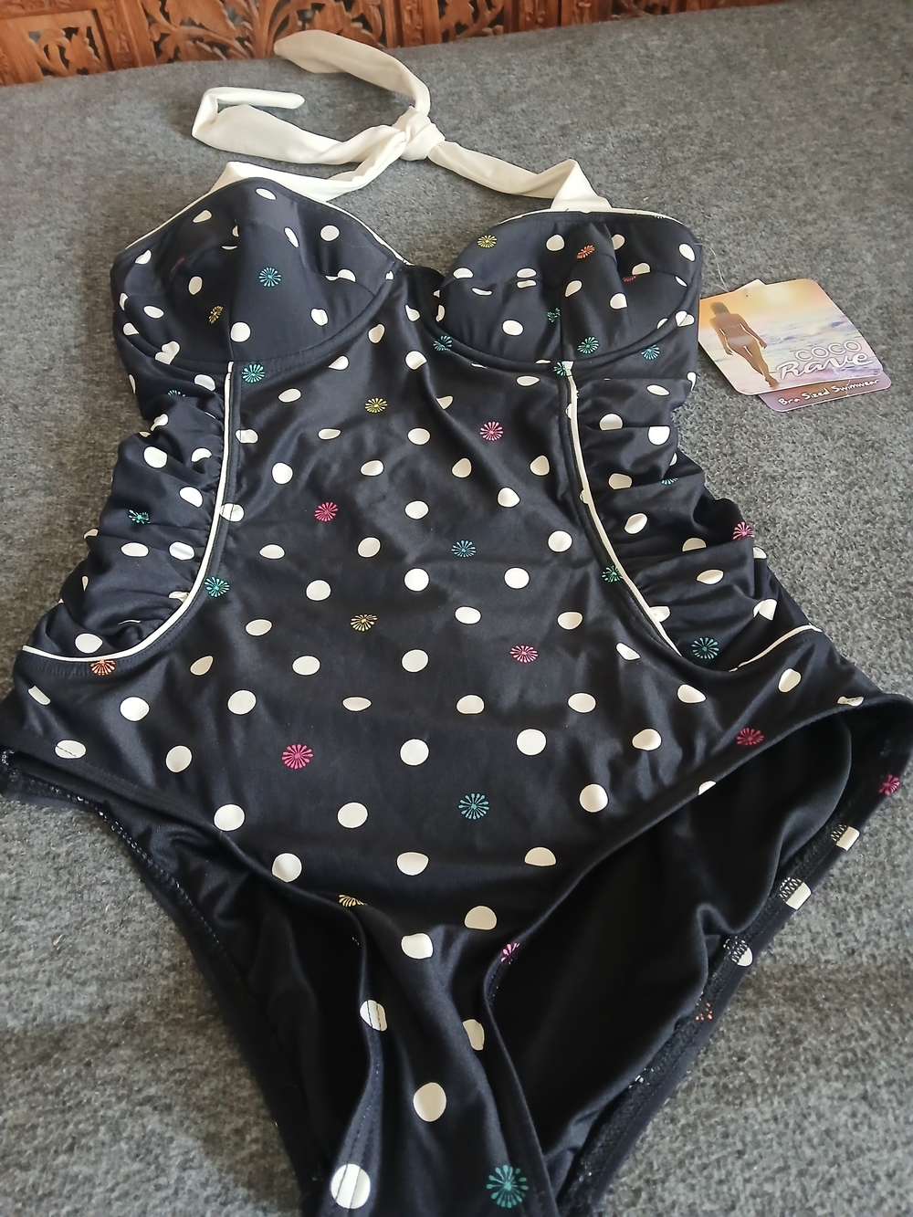 Coco Rave Navy Polka Dot One-Piece Swimsuit
